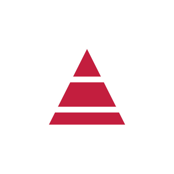 Dreieck Pyramide Ikone Design sehr modern   - Vektor, Bild