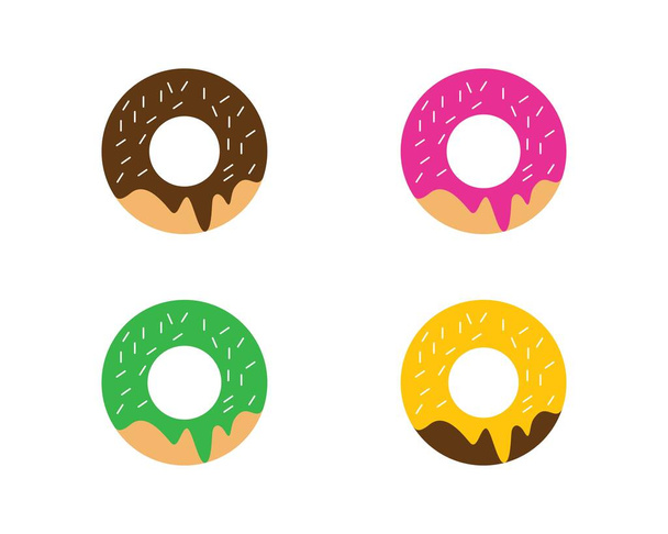 Конструкция иконок для пончиков - Вектор,изображение