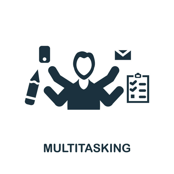 Icono multitarea. Elemento simple de la colección de gestión. Icono creativo multitarea para diseño web, plantillas, infografías y más - Vector, Imagen