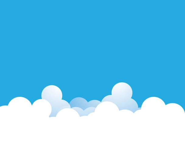 Cielo azul con diseño de ilustración de vector de fondo de nube - Vector, imagen