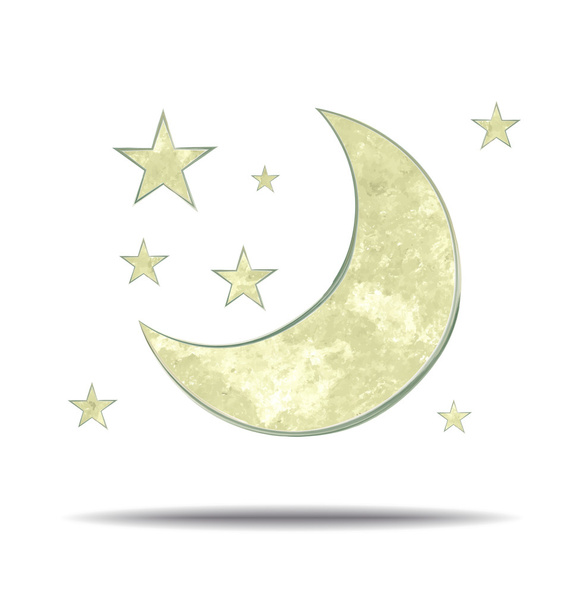 Climate. moon and stars - Vector, Image