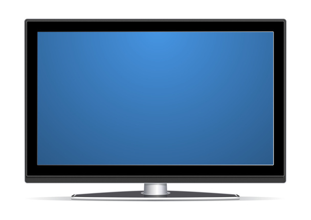 Vector (eps) illustration of plasma LCD TV on white background. - Vector, Image