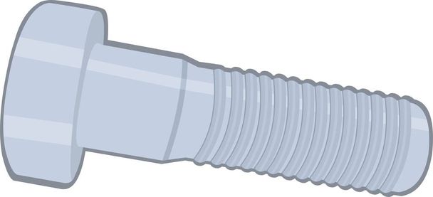 Vector emoticon illustration of a screw - Vector, Image