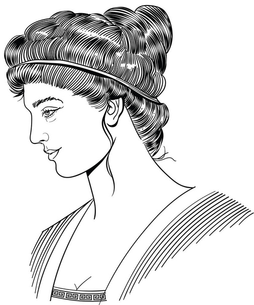 Filósofo griego antiguo Hipatia - Vector, imagen