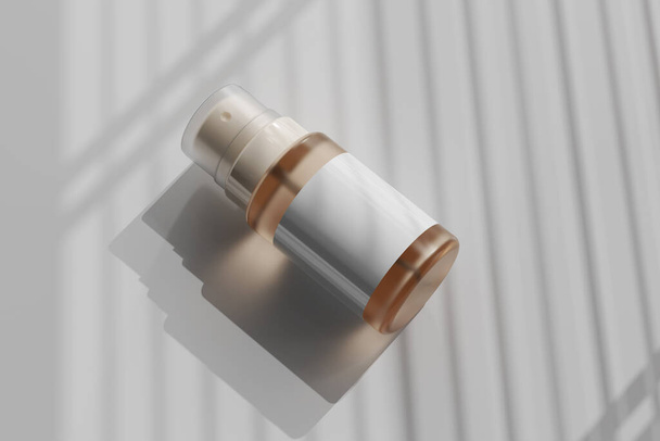 Isolated Glass Cosmetic Spray Bottle 3D Rendering - Photo, Image