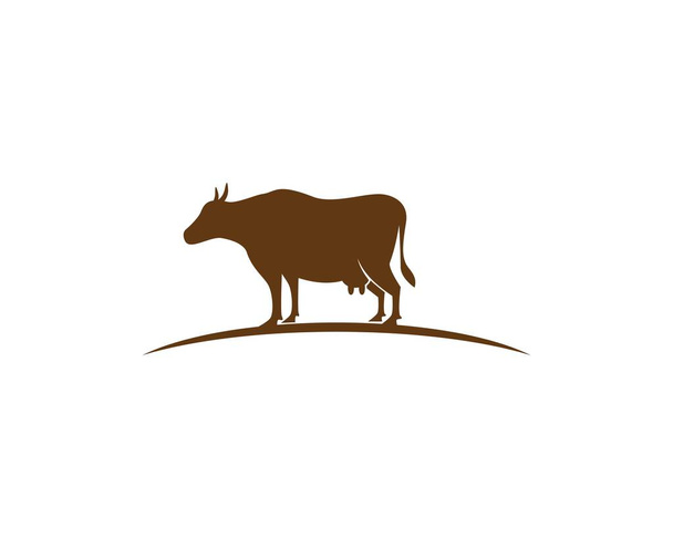 牛のベクトルアイコンイラストデザイン - ベクター画像