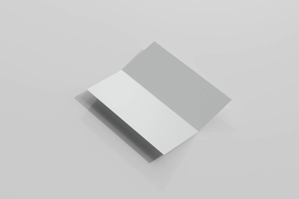 Tamaño aislado DL Folleto Bi-Fold Renderizado 3D - Foto, Imagen