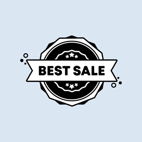 Best sale badge. Vector. Best sale stamp icon. Certified badge logo. Stamp Template. Label, Sticker, Icons. Vector EPS 10. Isolated on background - Vector, Image