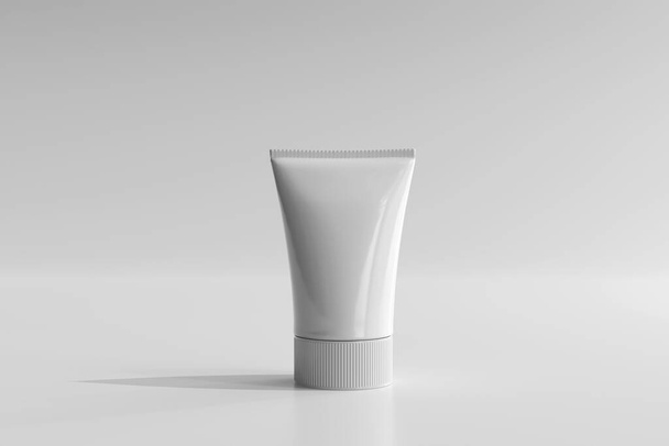 Geïsoleerde Cosmetic Cream Tube 3D Rendering - Foto, afbeelding