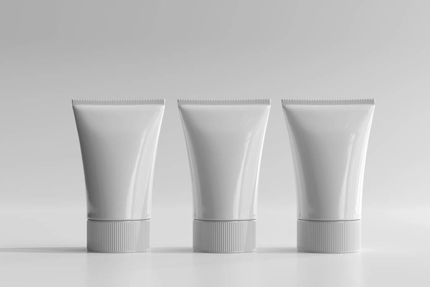 Representación 3D aislada del tubo de la crema cosmética - Foto, Imagen