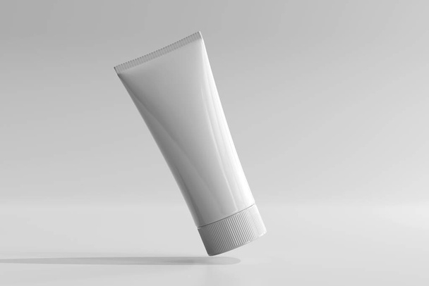 隔離された化粧品クリームチューブ3Dレンダリング - 写真・画像