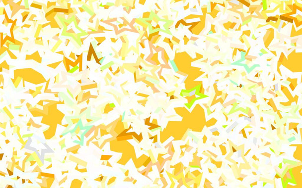 Light Green, Yellow vector background with colored stars. Blurred decorative design in simple style with stars. Pattern for futuristic ad, booklets. - Vector, Image