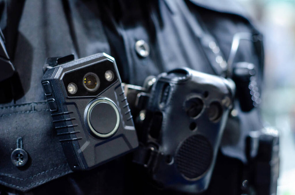 Polis vücut kamerasına yakın çekim - Fotoğraf, Görsel
