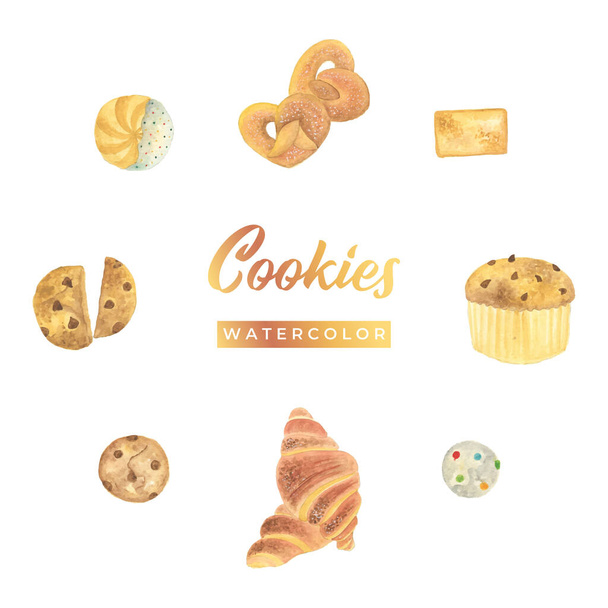 Cookies Aquarell Vektor Illustration - Vektor, Bild