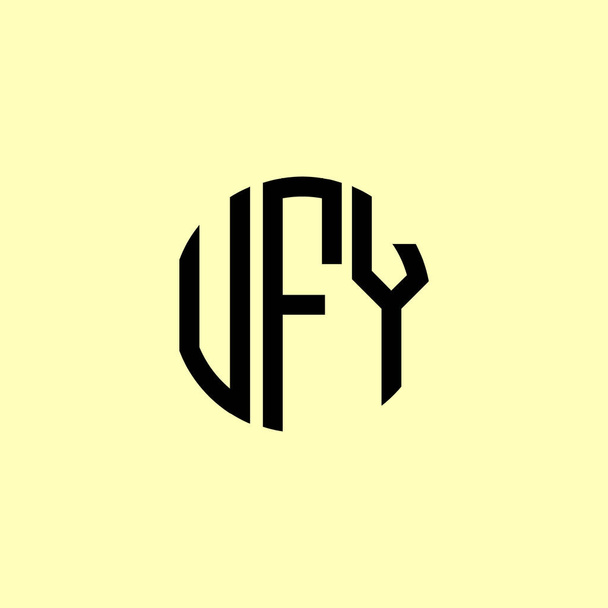 Creative Rounded Initial Letters UFY Logo. It will be suitable for which company or brand name start those initial. - Vector, Image