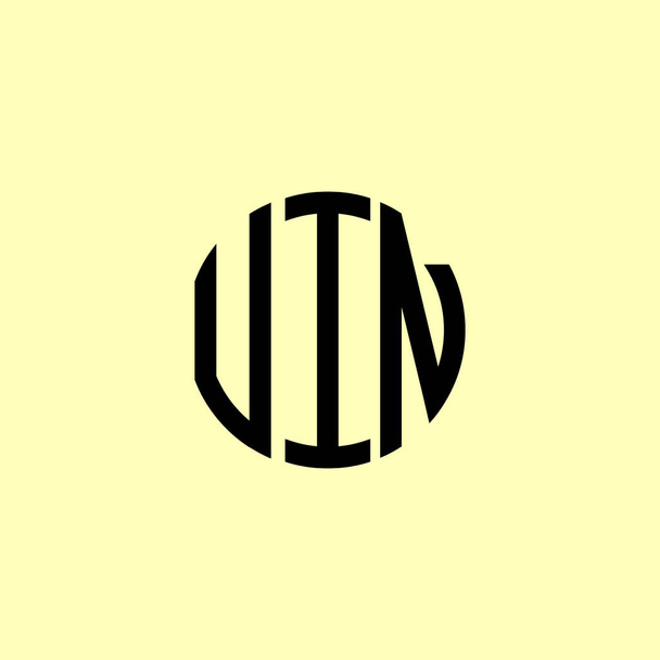 Yaratıcı Yuvarlak Harfler UIN Logosu. Bu başlangıç için hangi şirket veya markanın adı uygun olacaktır. - Vektör, Görsel