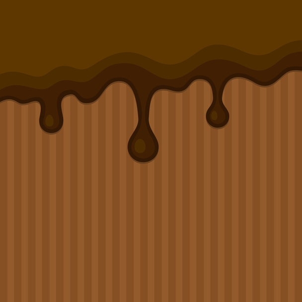 Milk Melted Chocolate Streams Background. Vector - Vector, Image