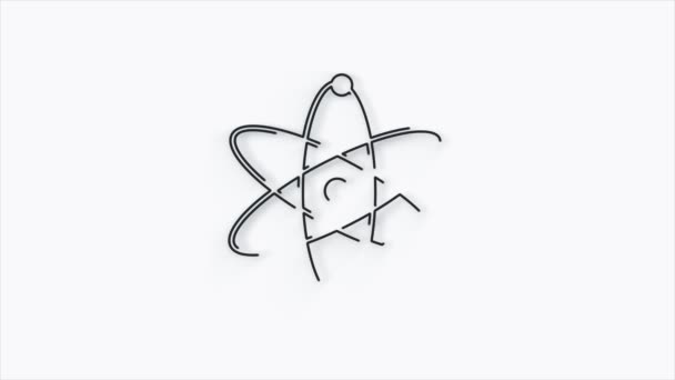 Agnosticism 3d icon isolated on white background. Trendy flat agnosticism icon from religion collection. Atheism Symbol Design. 4k - Πλάνα, βίντεο