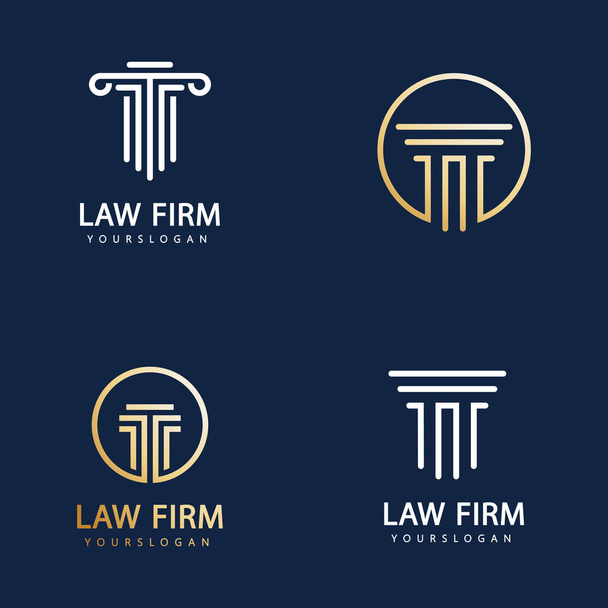 Πρότυπο σχεδιασμού λογότυπου δικηγορικού γραφείου - Διάνυσμα, εικόνα