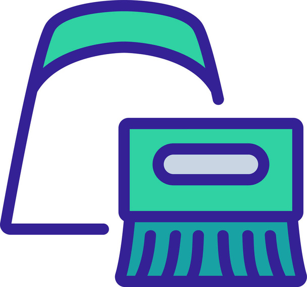 broom brush cleaning icon - Vector, Image