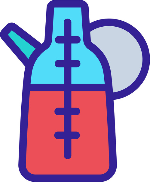 ícone de jarro de deslocamento de garrafa - Vetor, Imagem