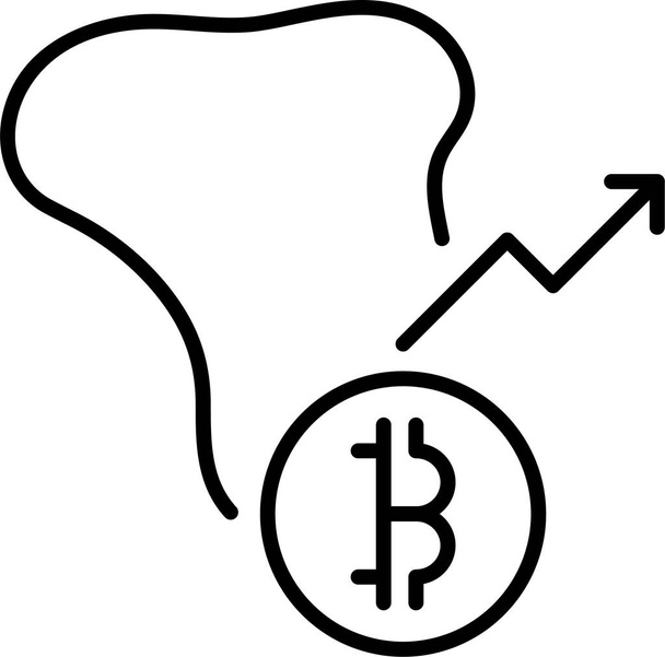 Bitcoin blockchain επιχειρηματικό εικονίδιο - Διάνυσμα, εικόνα