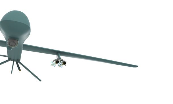 Drone depredador aislado en blanco
 - Foto, Imagen
