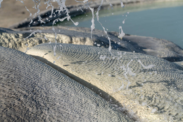a stream of water on a sulfur spring - Photo, Image