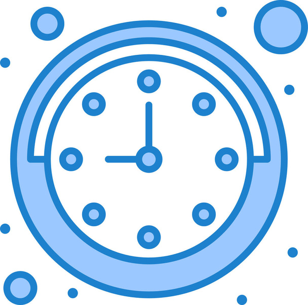 clock time watch icon in filledoutline style - Vector, Image