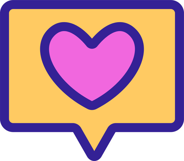 business contour heart icon in meanscommunication category - Vector, Image