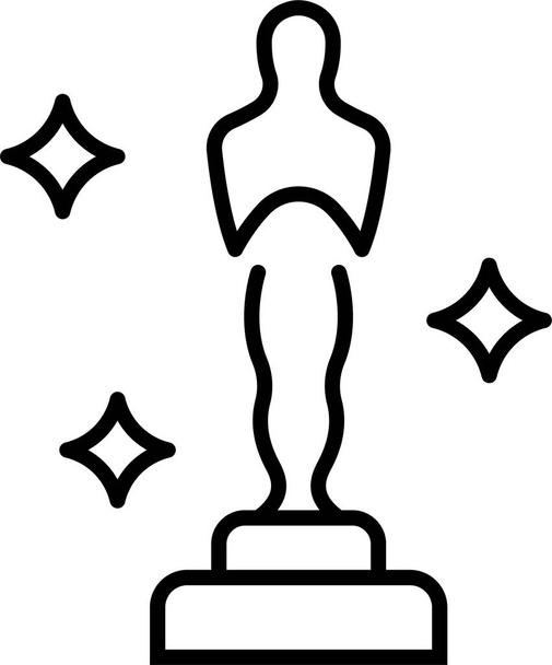 іконка кінотеатру нагородження статуєю
 - Вектор, зображення