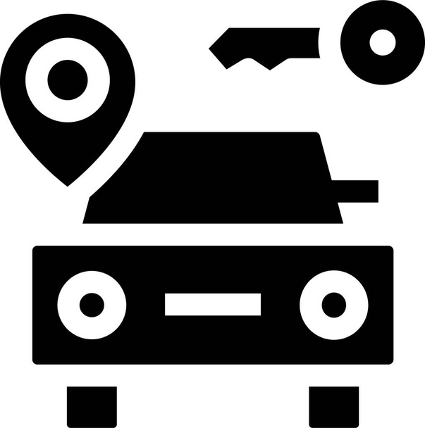 タクシーレンタカーアイコン - ベクター画像
