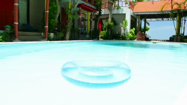 Swimming pool and Inner tube, full HD. - Footage, Video