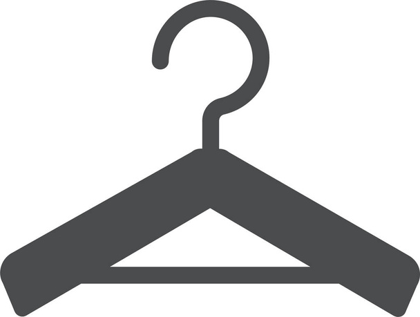 hanger clothes clothing icon in solid style - ベクター画像