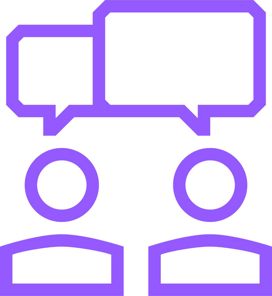 avatar bubble chat icon in outline style - Vector, Image