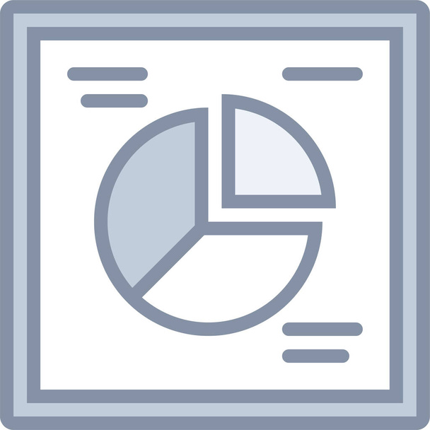 üzleti chart grafika ikon kitöltött körvonalas stílusban - Vektor, kép