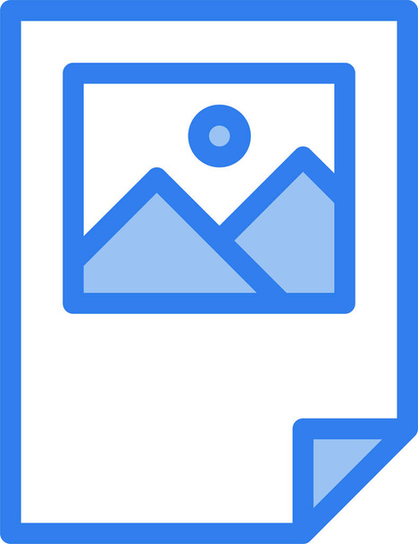 document file image icon in filledoutline style - Vector, Image