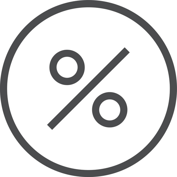 percent deal discount icon in outline style - Vector, Image