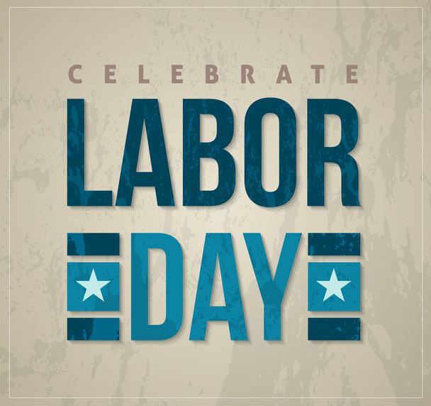 Labor day poster and card - Vector, Image