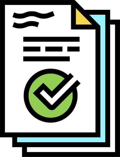 work report reports icon in filledoutline style - Vector, Image