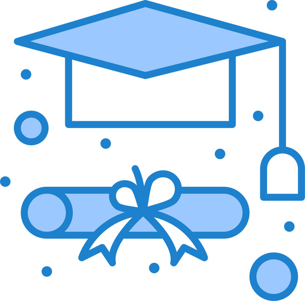 cap degree graduation icon - Vector, Image