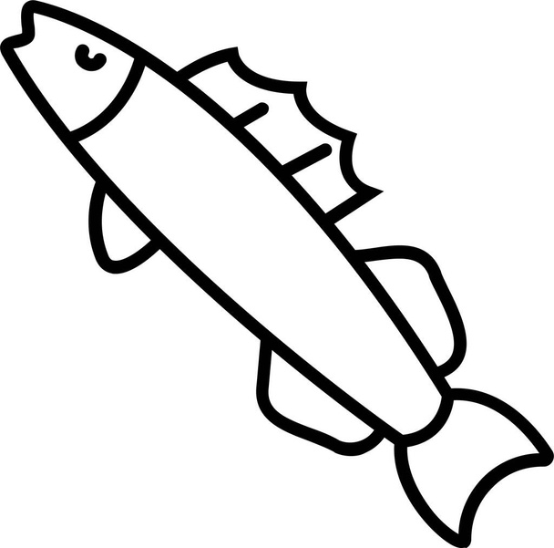 peixe ícone de espécie de água doce - Vetor, Imagem