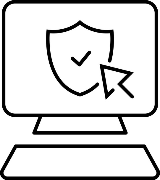 icône d'assurance ordinateur antivirus - Vecteur, image