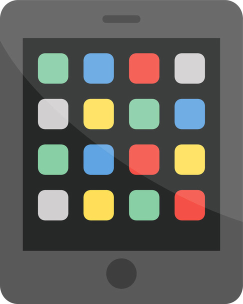 tablet apps device icon in flat style - Vector, Image