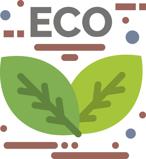 energy green leaf icon in natureoutdooradventure category - Vector, Image