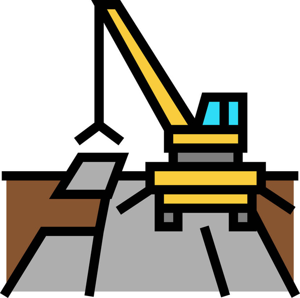 icono de la construcción de la grúa - Vector, Imagen