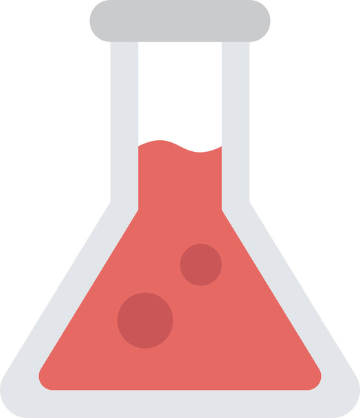 laboratorium chemie brouwsel icoon in platte stijl - Vector, afbeelding