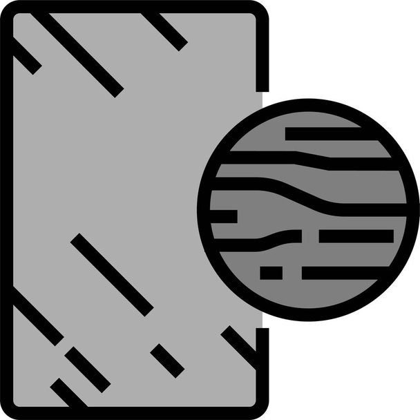 grafit tükör telepítés ikon - Vektor, kép
