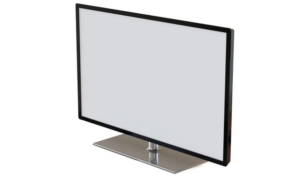 düz plazma televizyon ekranı üzerinde beyaz izole - Fotoğraf, Görsel