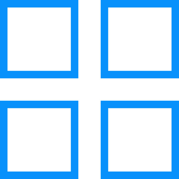 blue interface layout icon in outline style - Vector, Image